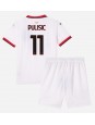 AC Milan Christian Pulisic #11 Bortedraktsett Barn 2024-25 Korte ermer (+ bukser)